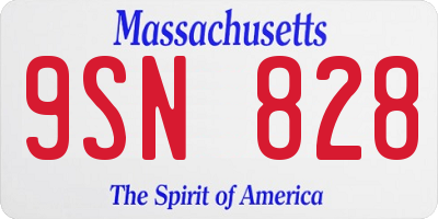 MA license plate 9SN828