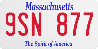 MA license plate 9SN877