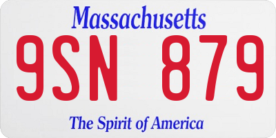 MA license plate 9SN879