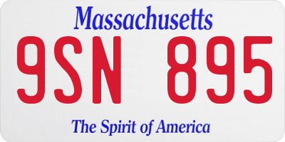 MA license plate 9SN895