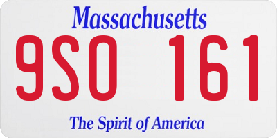MA license plate 9SO161