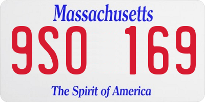 MA license plate 9SO169