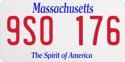 MA license plate 9SO176