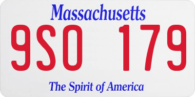 MA license plate 9SO179