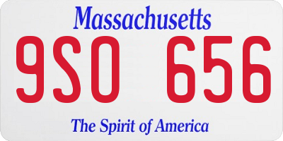 MA license plate 9SO656