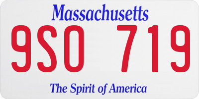 MA license plate 9SO719