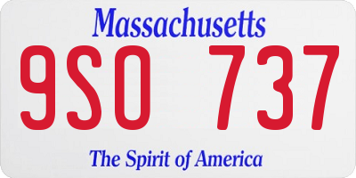MA license plate 9SO737