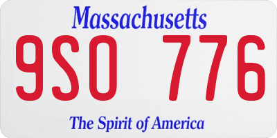 MA license plate 9SO776