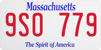MA license plate 9SO779
