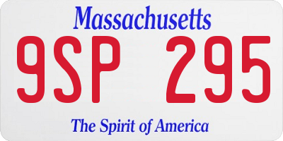 MA license plate 9SP295