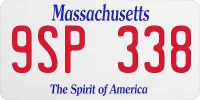MA license plate 9SP338