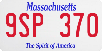 MA license plate 9SP370
