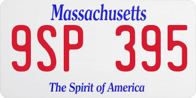 MA license plate 9SP395