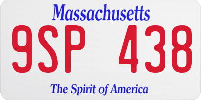 MA license plate 9SP438