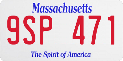 MA license plate 9SP471