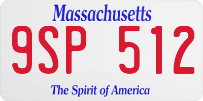 MA license plate 9SP512