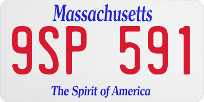 MA license plate 9SP591