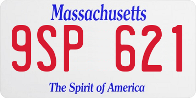 MA license plate 9SP621