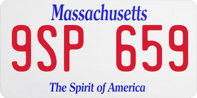 MA license plate 9SP659