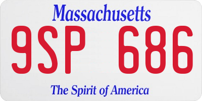 MA license plate 9SP686
