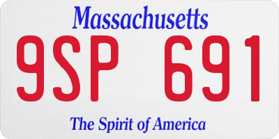 MA license plate 9SP691