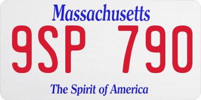 MA license plate 9SP790
