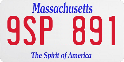 MA license plate 9SP891