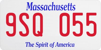 MA license plate 9SQ055