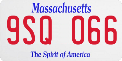 MA license plate 9SQ066