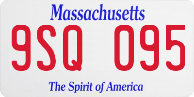 MA license plate 9SQ095