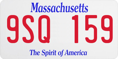 MA license plate 9SQ159