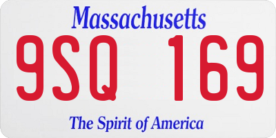 MA license plate 9SQ169