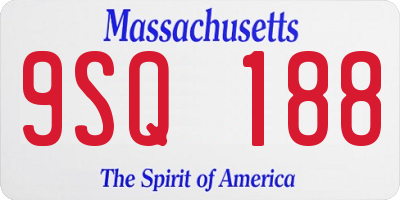 MA license plate 9SQ188