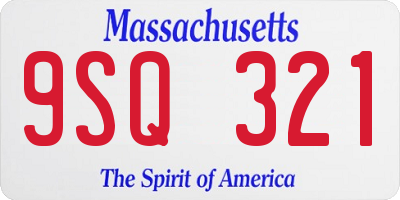 MA license plate 9SQ321