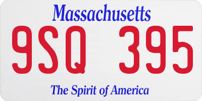 MA license plate 9SQ395
