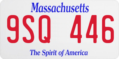 MA license plate 9SQ446