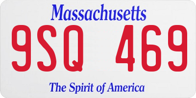 MA license plate 9SQ469
