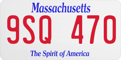 MA license plate 9SQ470