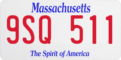 MA license plate 9SQ511