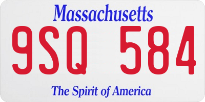 MA license plate 9SQ584
