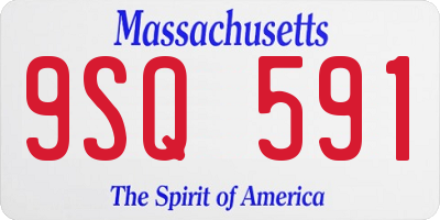 MA license plate 9SQ591