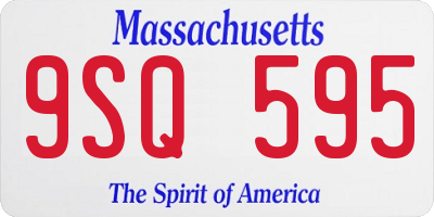 MA license plate 9SQ595