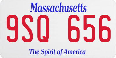 MA license plate 9SQ656