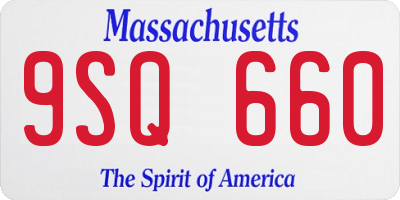 MA license plate 9SQ660