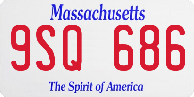 MA license plate 9SQ686