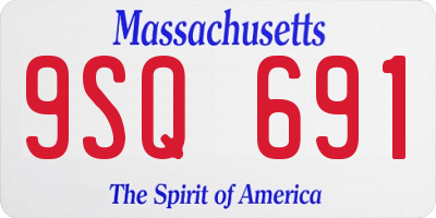 MA license plate 9SQ691
