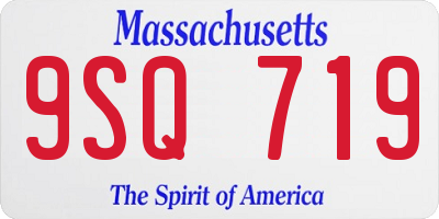 MA license plate 9SQ719