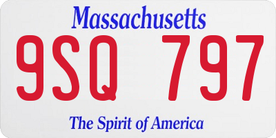 MA license plate 9SQ797