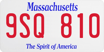 MA license plate 9SQ810
