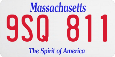 MA license plate 9SQ811